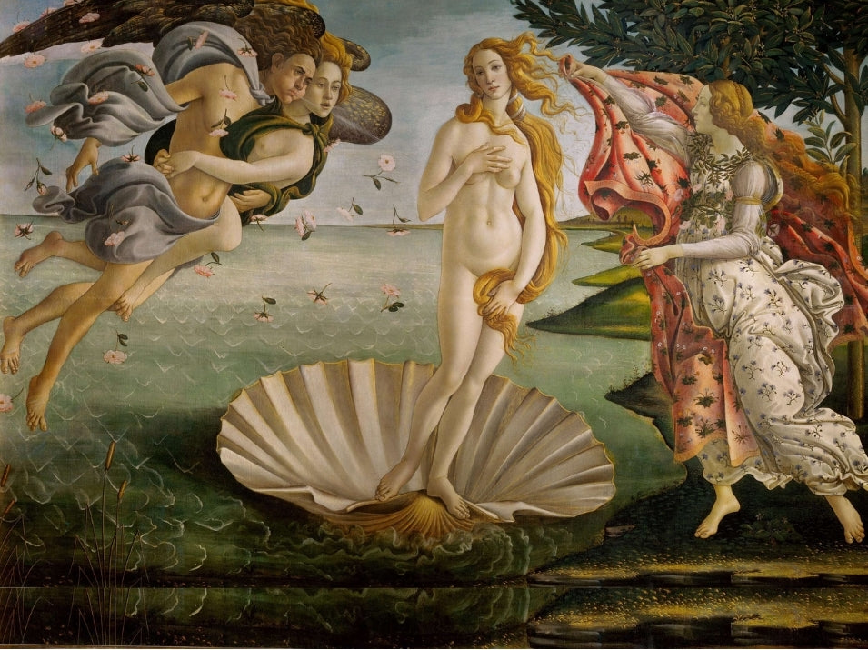 SUBLIMART: Wood Box Lined large wood box with printed tile - Opera "The Birth of Venus" by Sandro Botticelli