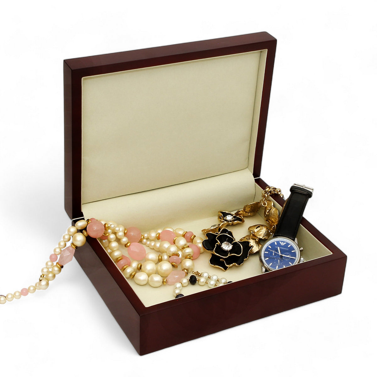 SUBLIMART: Wood Box Lined large wood box with printed tile - Opera "The Creation of Adam" by Michelangelo Buonarroti