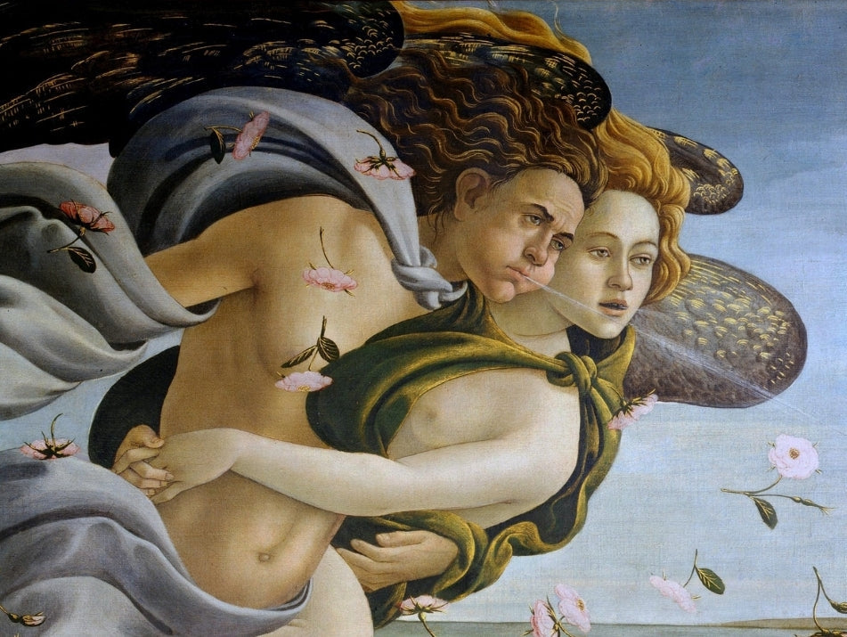 SUBLIMART: Wood Box Lined large wood box with printed tile - Opera "The Birth of Venus Top Detail" by Sandro Botticelli
