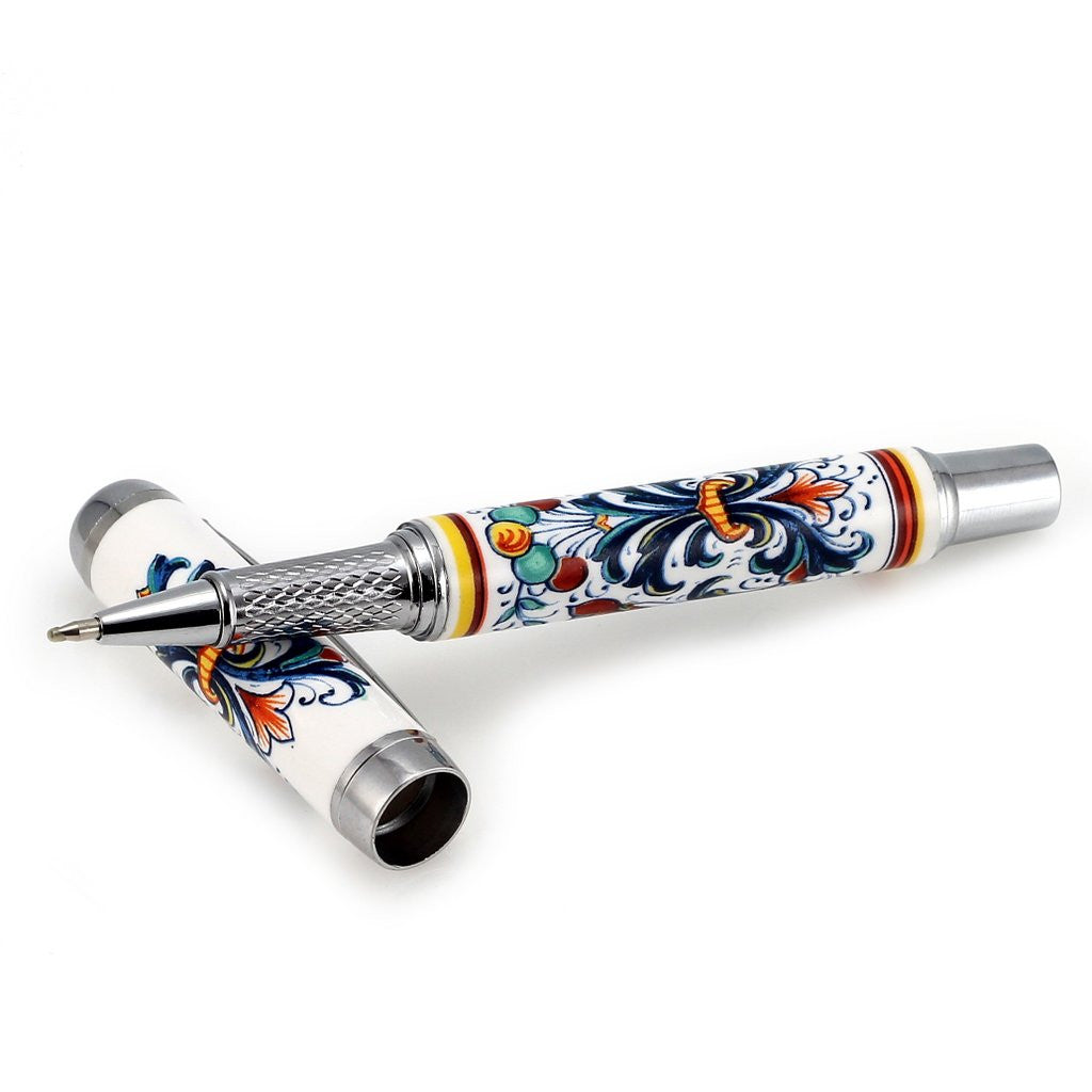 ART PEN: Artistica ROLLER BALL pen Ceramic Porcelain Ricco Deruta design - tops-selection.shop