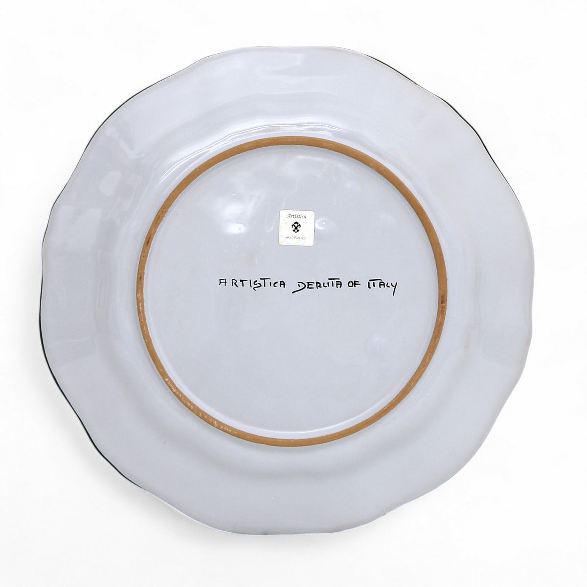 FAENZA-CARNATION: Pasta/Soup Scalloped Rimmed Bowl Plate