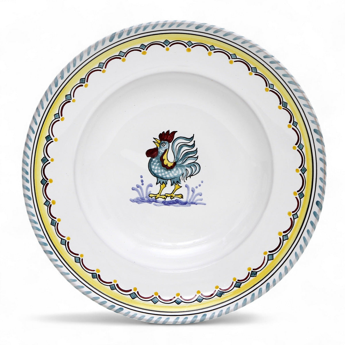 ORVIETO GREEN ROOSTER SIMPLE: Dinner Plate