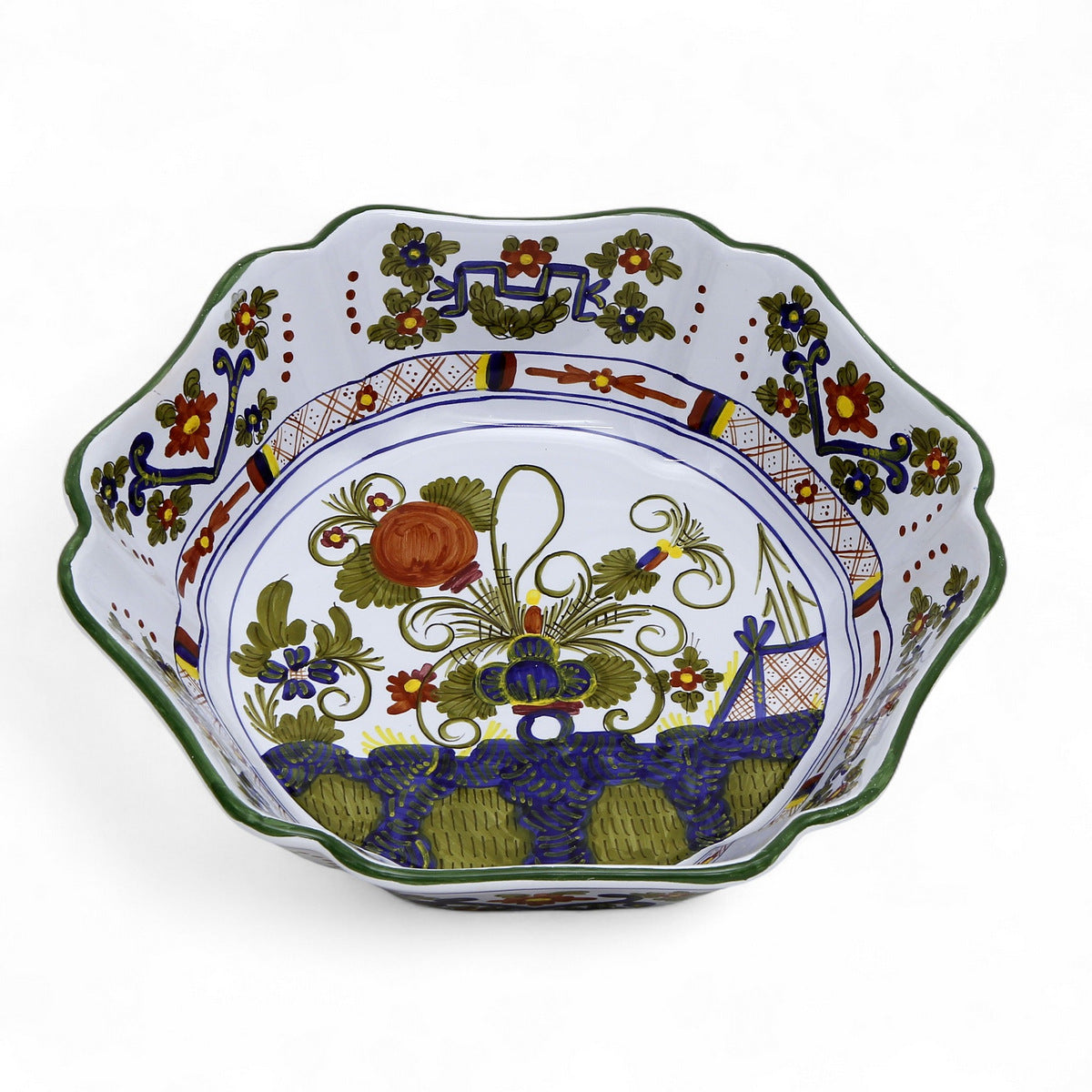 FAENZA-CARNATION: Large Serving salad pasta bowl