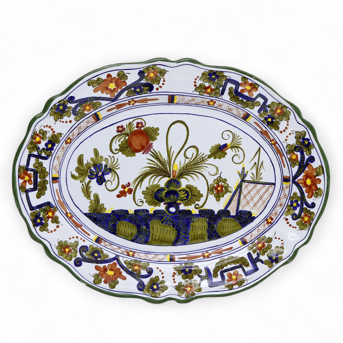 FAENZA-CARNATION: Large Oval platter