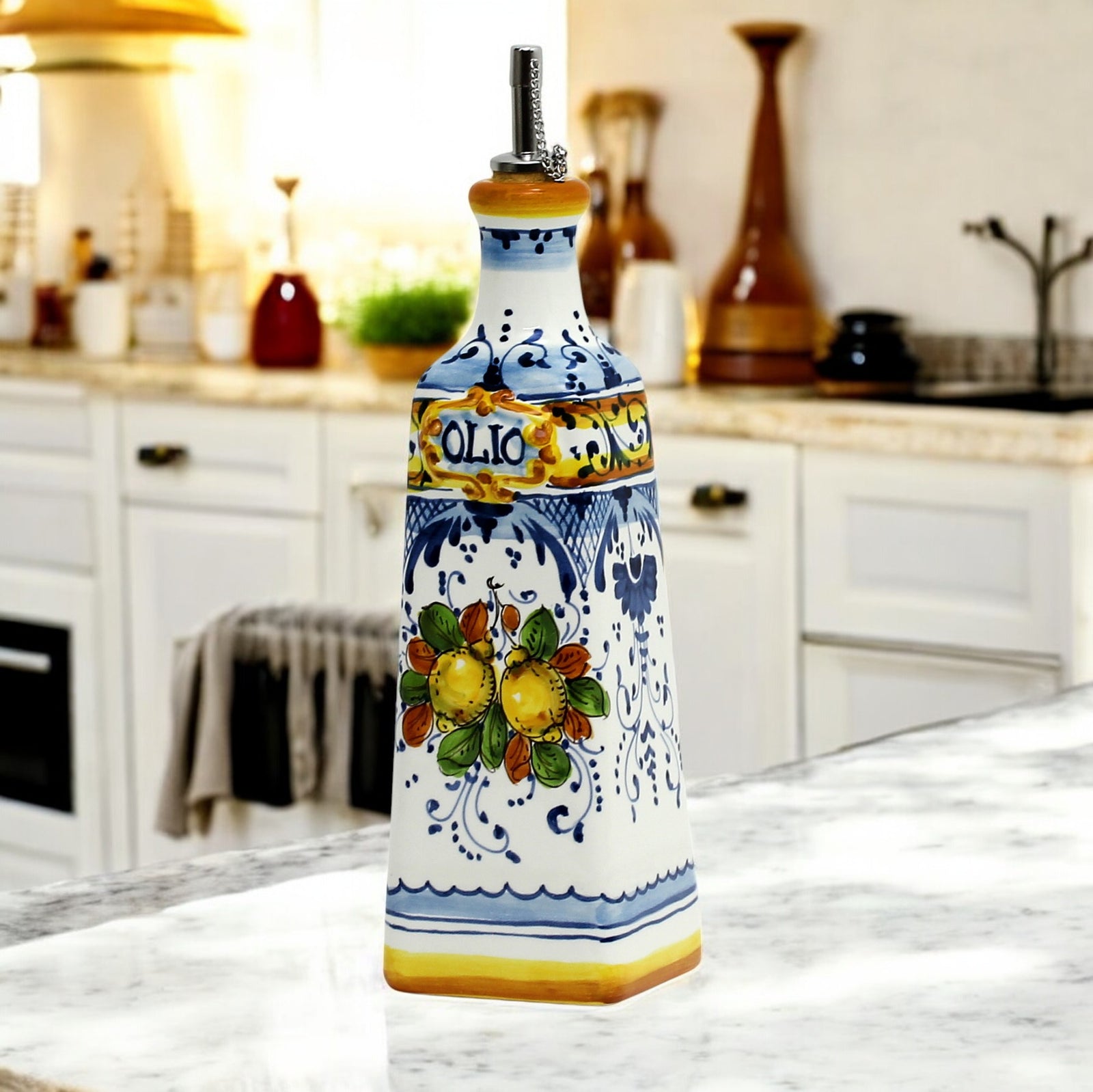 LIMONCINI: Square Olive Oil Bottle Dispenser - tops-selection.shop