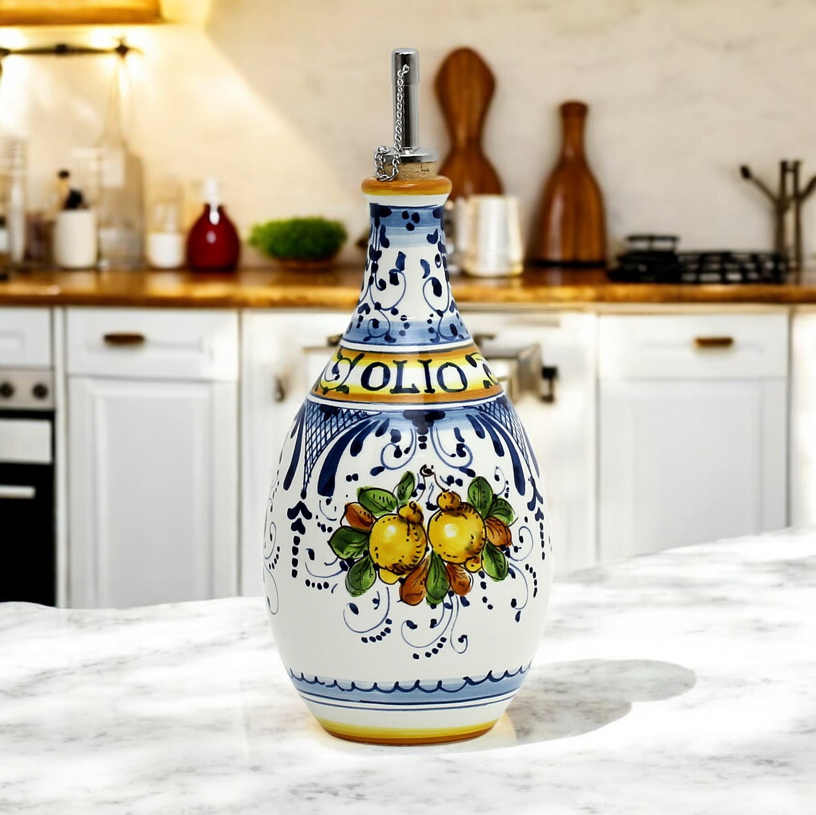 LIMONCINI: Olive Oil 'OLIO' Bottle Dispenser - tops-selection.shop