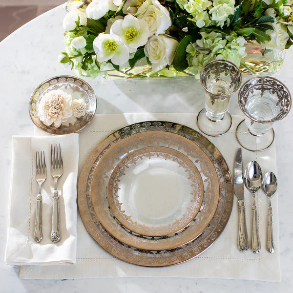 ARTE ITALICA: Vetro Silver Salad/Dessert Plate