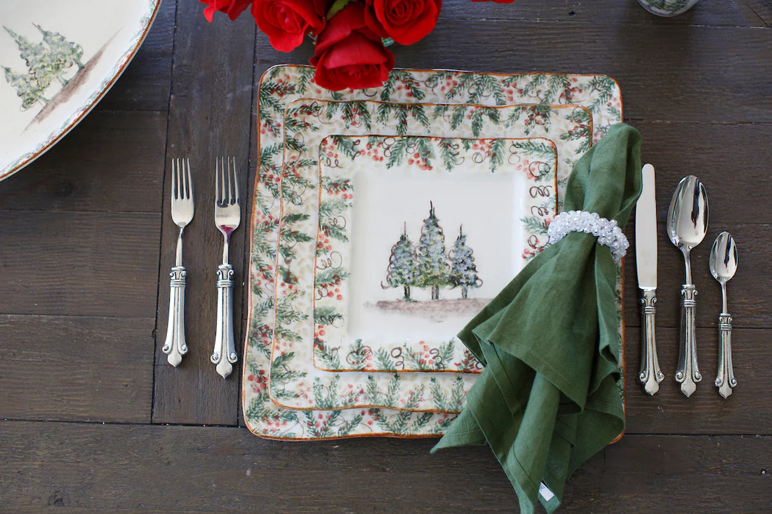 ARTE ITALICA: Natale Square Platter / Charger