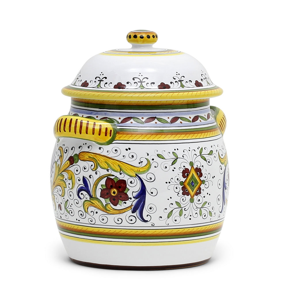 RAFFAELLESCO DELUXE: Traditional Deruta Biscotti Jar