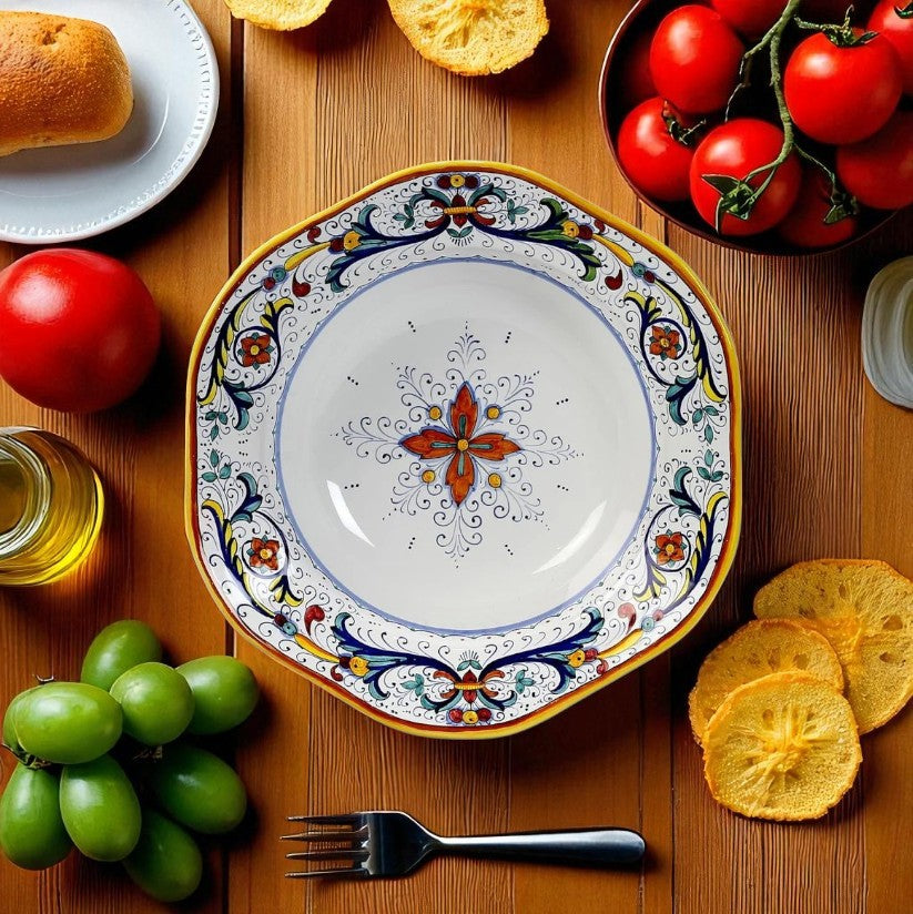 RICCO DERUTA: Hexagonal Lg Salad Pasta Bowl - tops-selection.shop