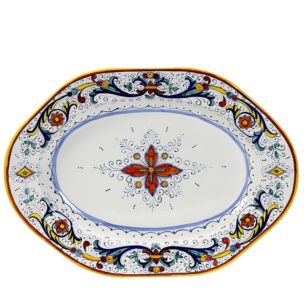 RICCO DERUTA DELUXE: Hexagonal Extra Large Serving Oval Turkey/Ham Platter