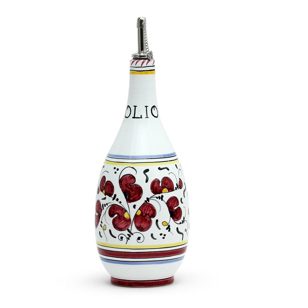 ORVIETO RED ROOSTER: Olive Oil Bottle Dispenser - tops-selection.shop