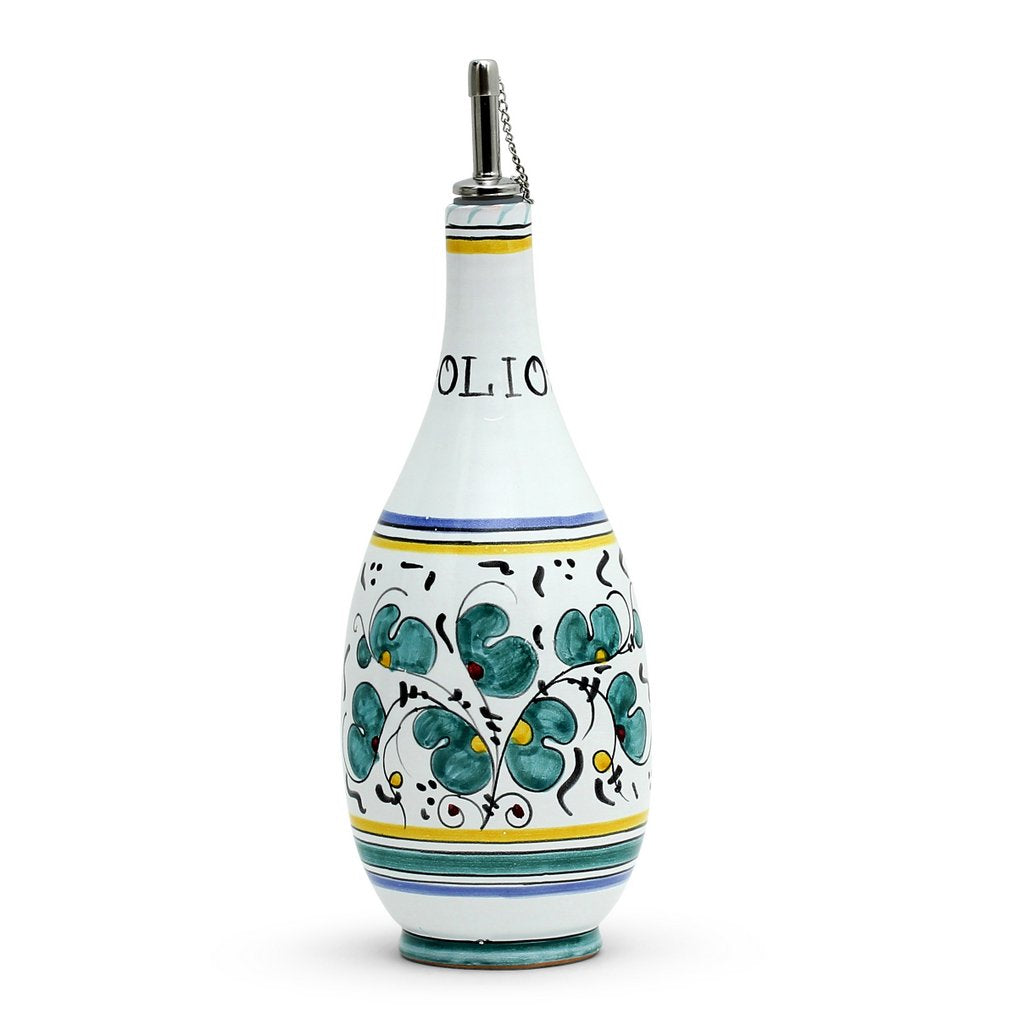 ORVIETO GREEN ROOSTER: Olive Oil Bottle Dispenser - tops-selection.shop