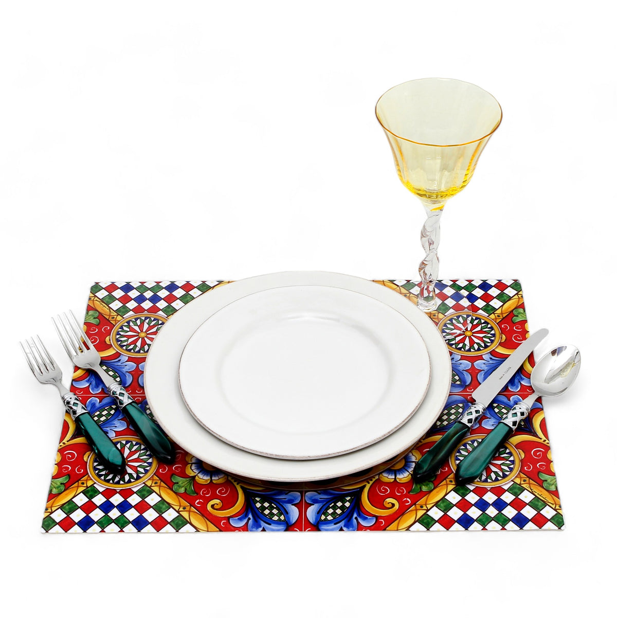 ITALIAN DREAM: Large Placemat - Stain Proof and Water Repellent PVC - Design ACIREALE/B