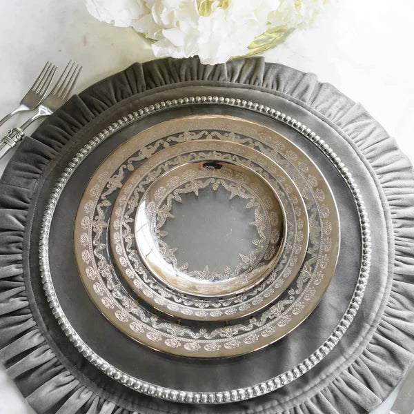 ARTE ITALICA: Vetro Silver Salad/Dessert Plate