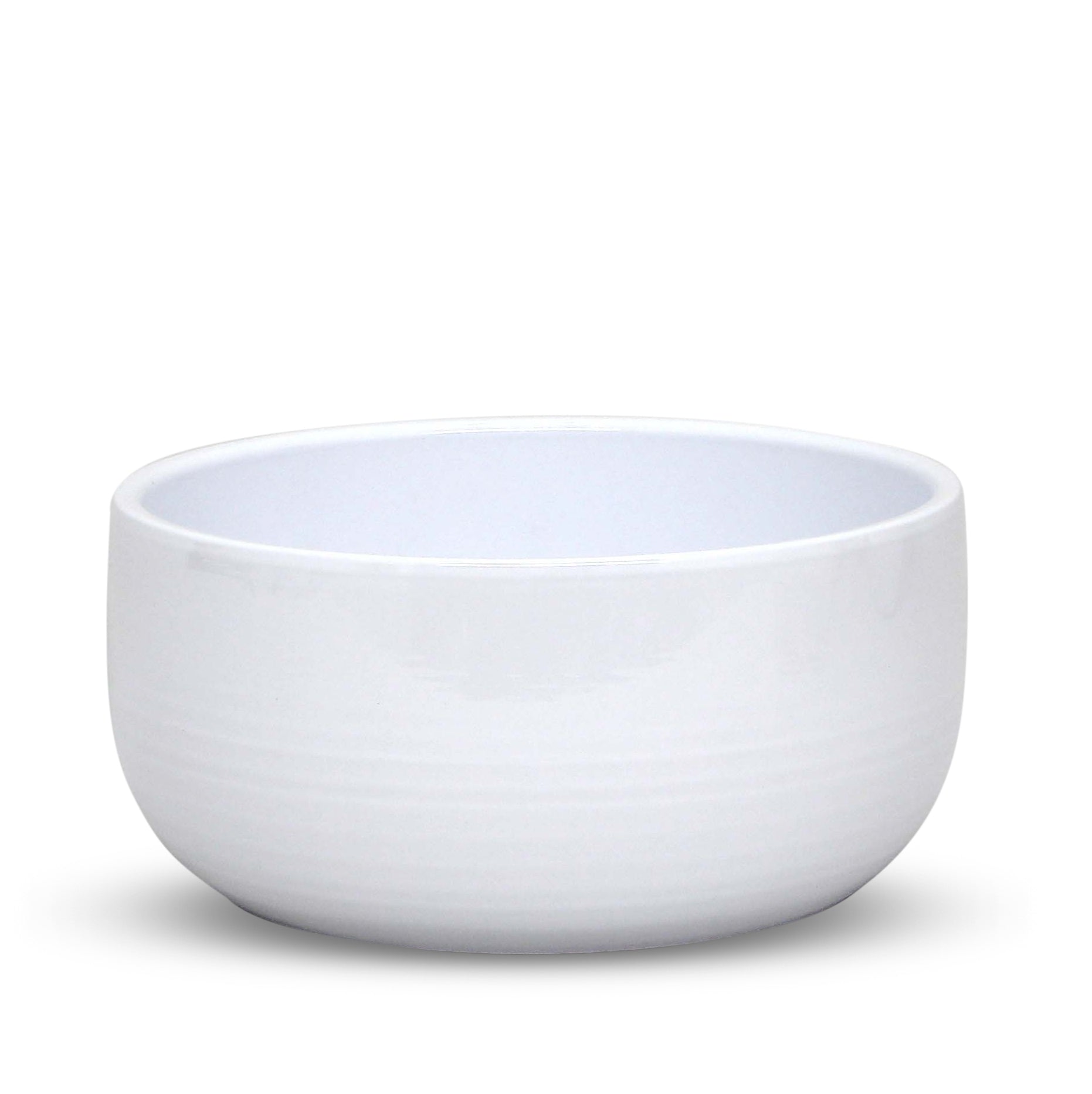 ELEGANTE: Round Low Ball Planter pure white