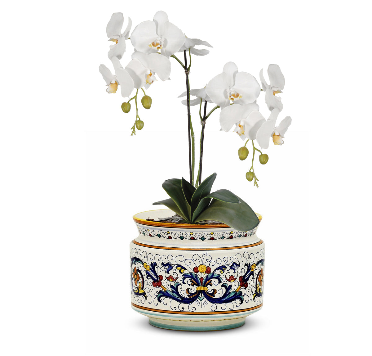 RICCO DERUTA DELUXE: Cylindrical Cover Pot Ricco Deruta Design - Cachepot Planter (Small)