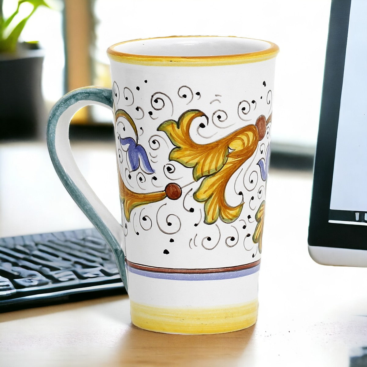 PERUGINO: Tall Latte Mug with handle (16 Oz.)