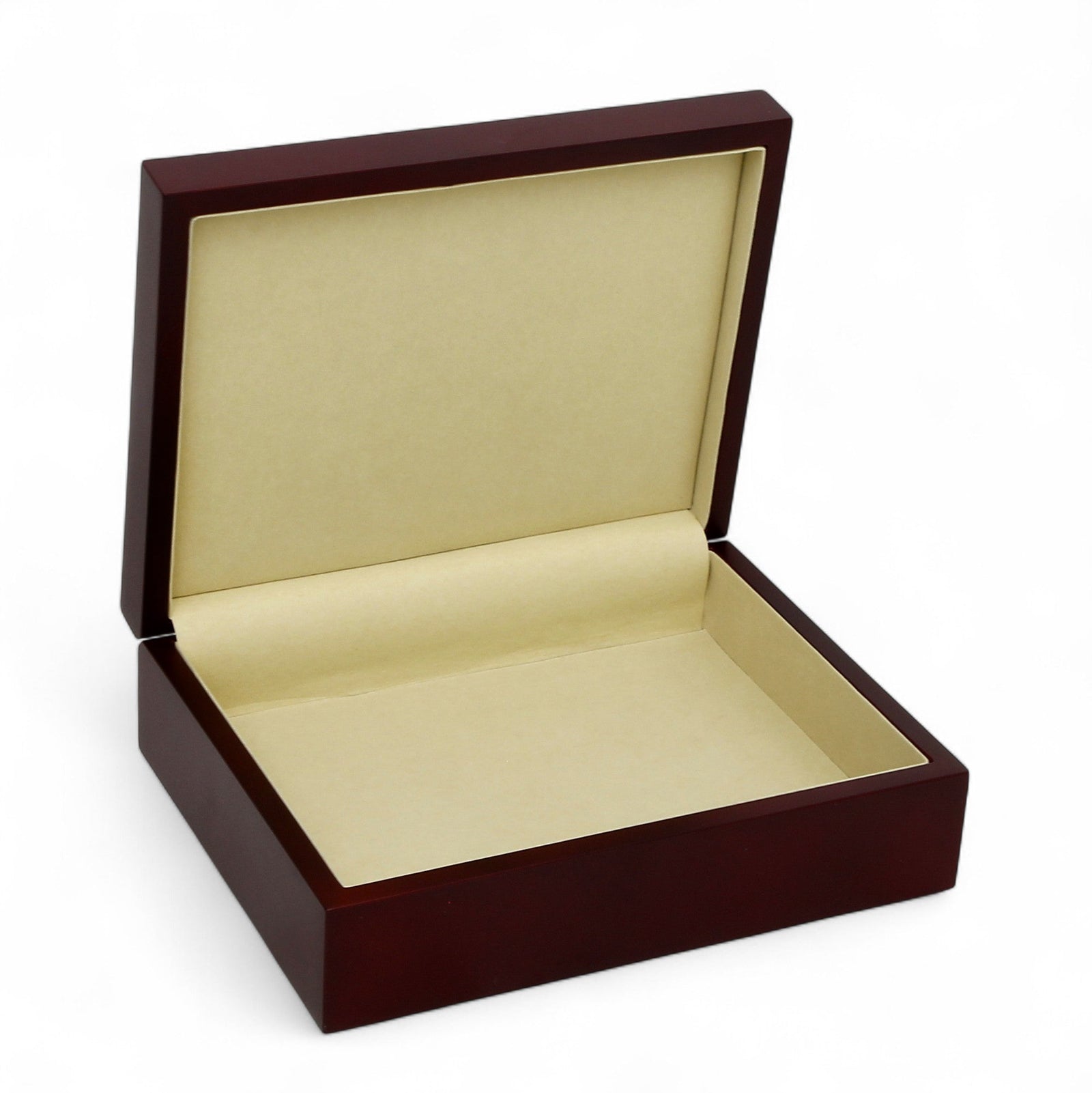 RICCO ITALIA DERUTA: WOOD BOX Lined large wood keepsake box with printed tile - Ricco Italia Deruta Design