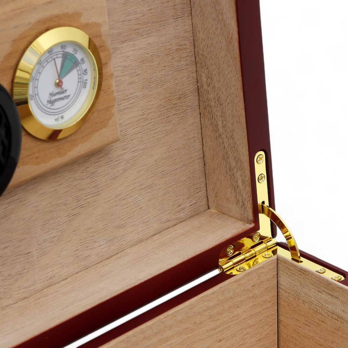 CIGAR HUMIDOR BOX: Luxury Mahogany Satin Finish fully lined in Cedar Wood - Smoking Pleasure