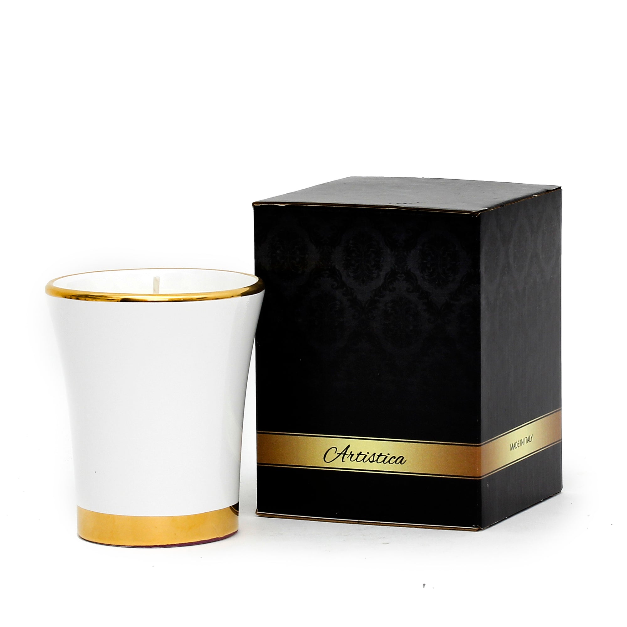 DERUTA ORO: Deluxe Precious Flared Candle with Pure Gold Rim - tops-selection.shop