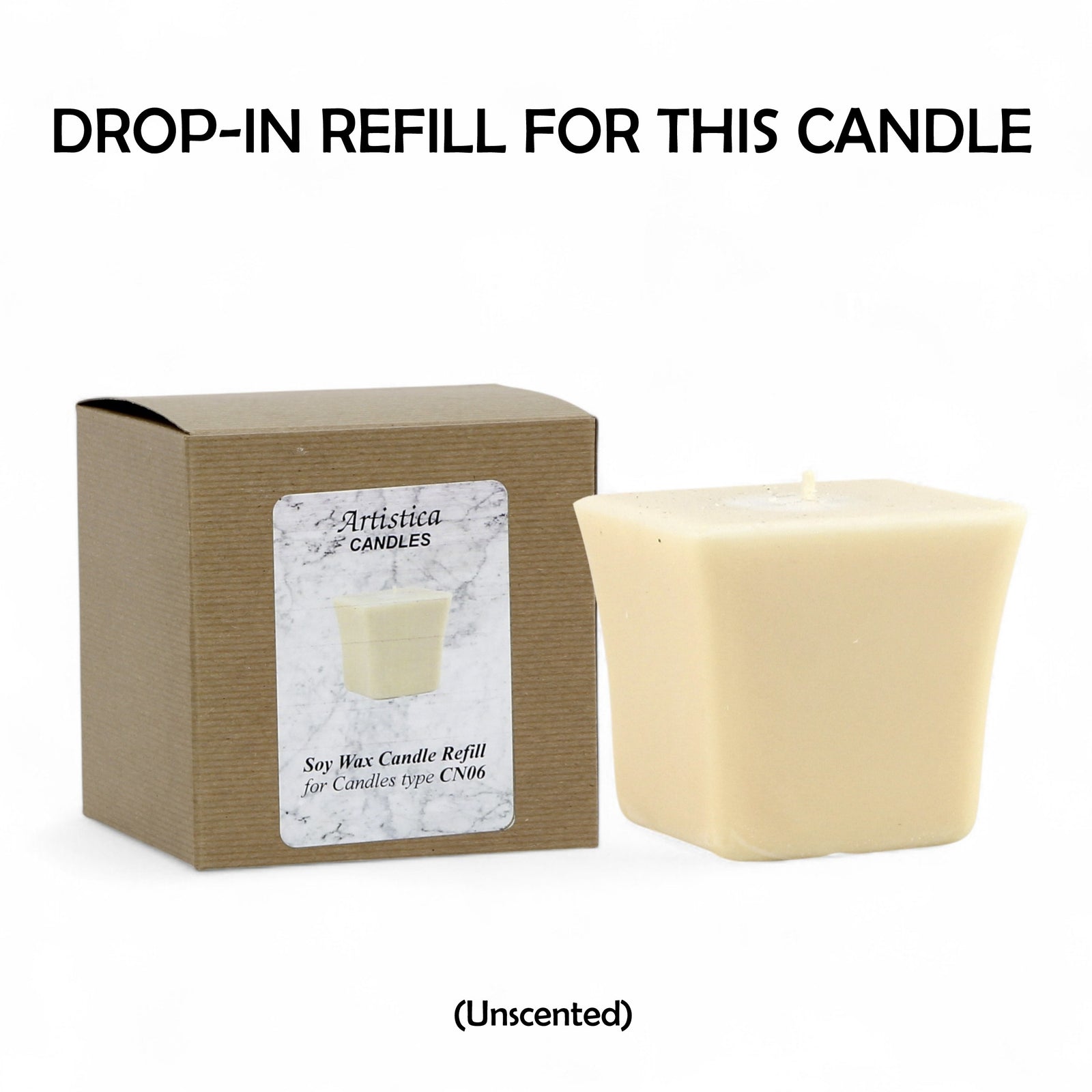 DERUTA CANDLES: Square Flared Candle Ricco Deruta Design