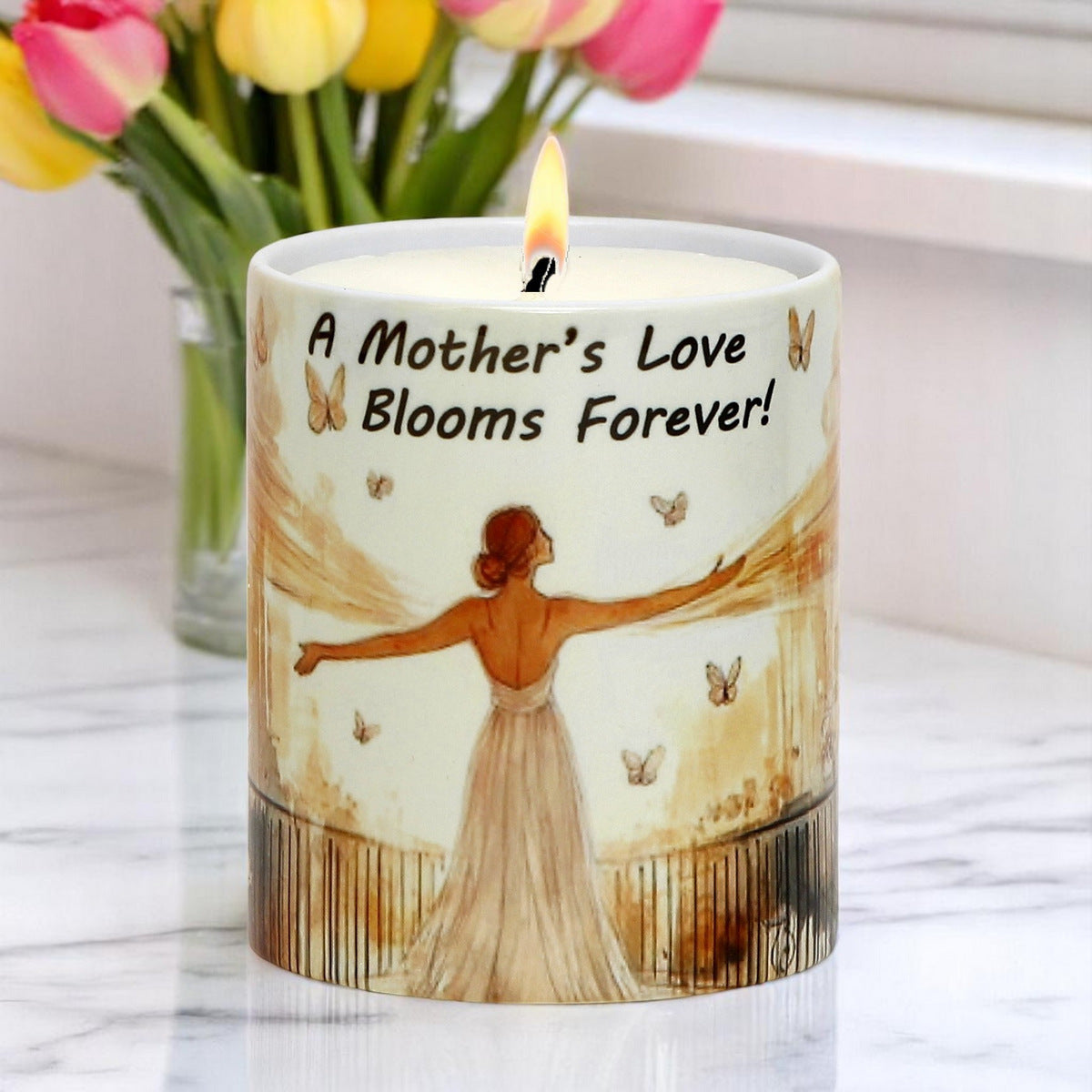 SUBLIMART: Mother's Day "Mother's Love Blooms Forever!" Bundle - Candle + Mug, by RC Designs