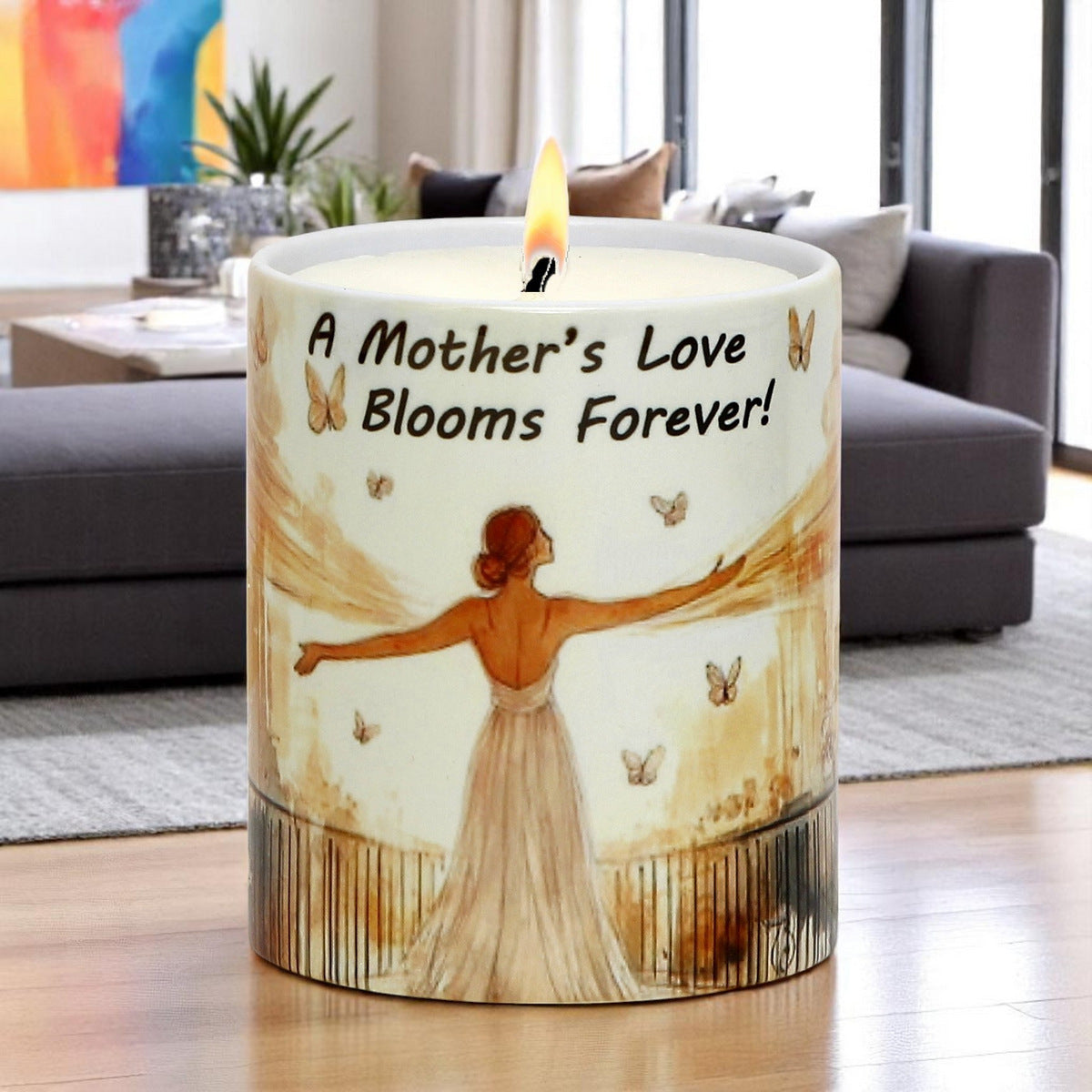 SUBLIMART: Mother's Day Candle "Mother's Love Blooms Forever!" by RC Designs