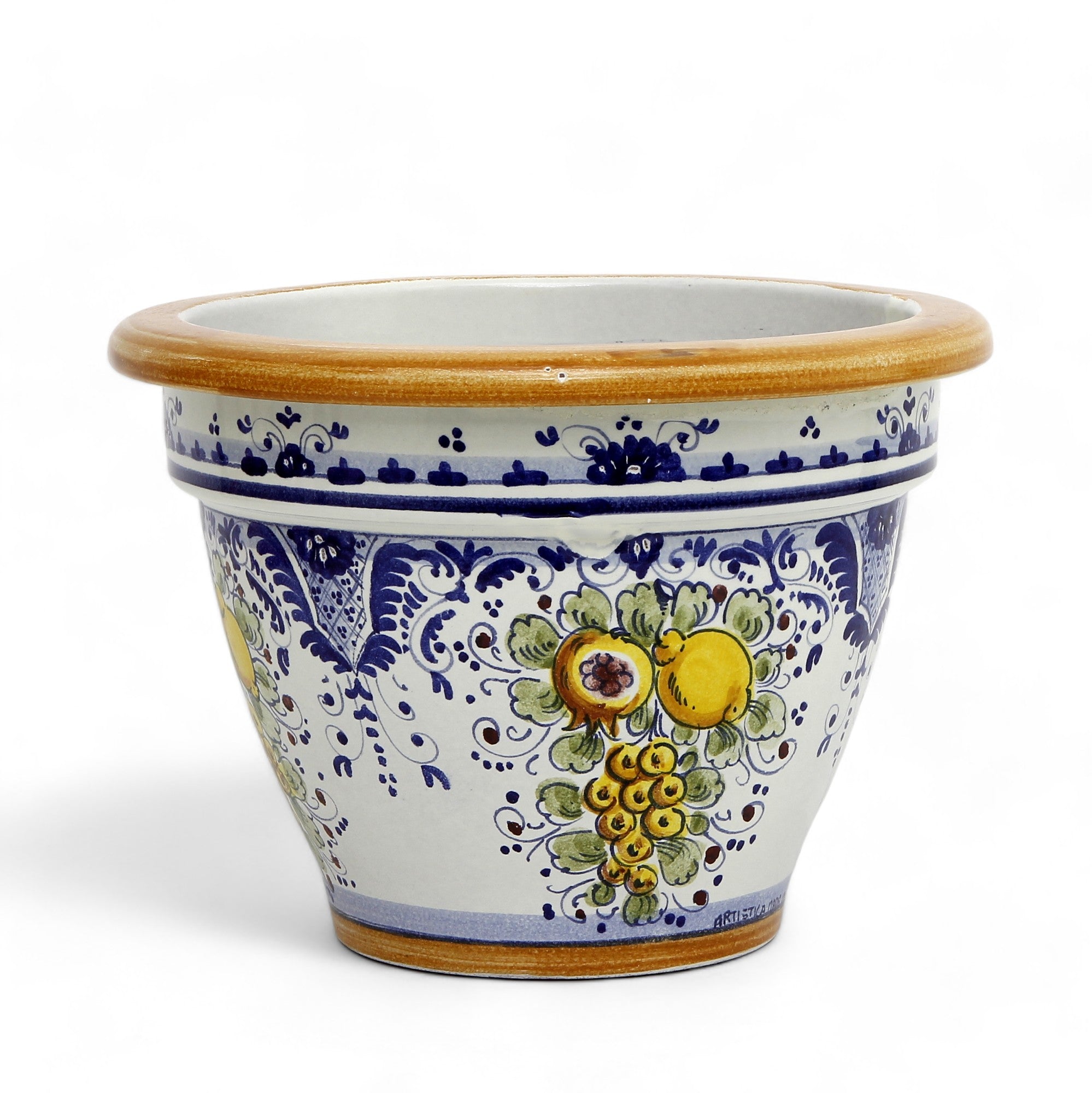 TOSCANA PLANTER: Round Tuscan planter/vase 'Campana' - Strong Terracotta indoor/outdoor freeze resistant - FRUTTINA Design