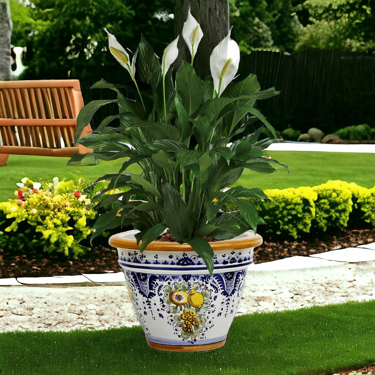 TOSCANA PLANTER: Round Tuscan planter/vase 'Campana' - Strong Terracotta indoor/outdoor freeze resistant - FRUTTINA Design