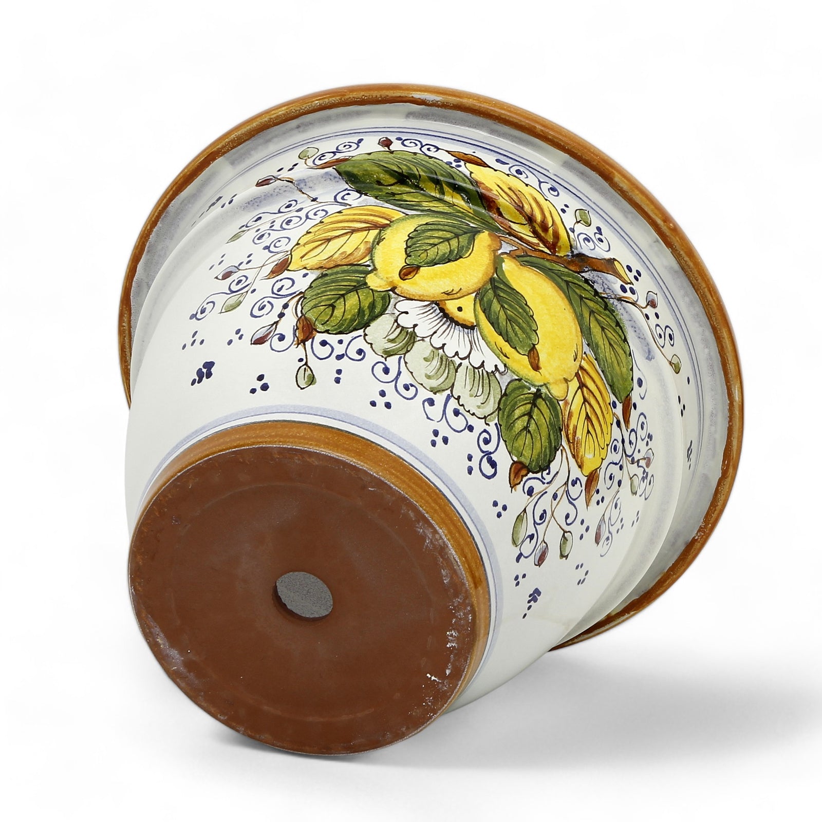 TOSCANA PLANTER: Round Tuscan planter/vase 'Campana' - Strong Terracotta indoor/outdoor freeze resistant - POSITANO Design