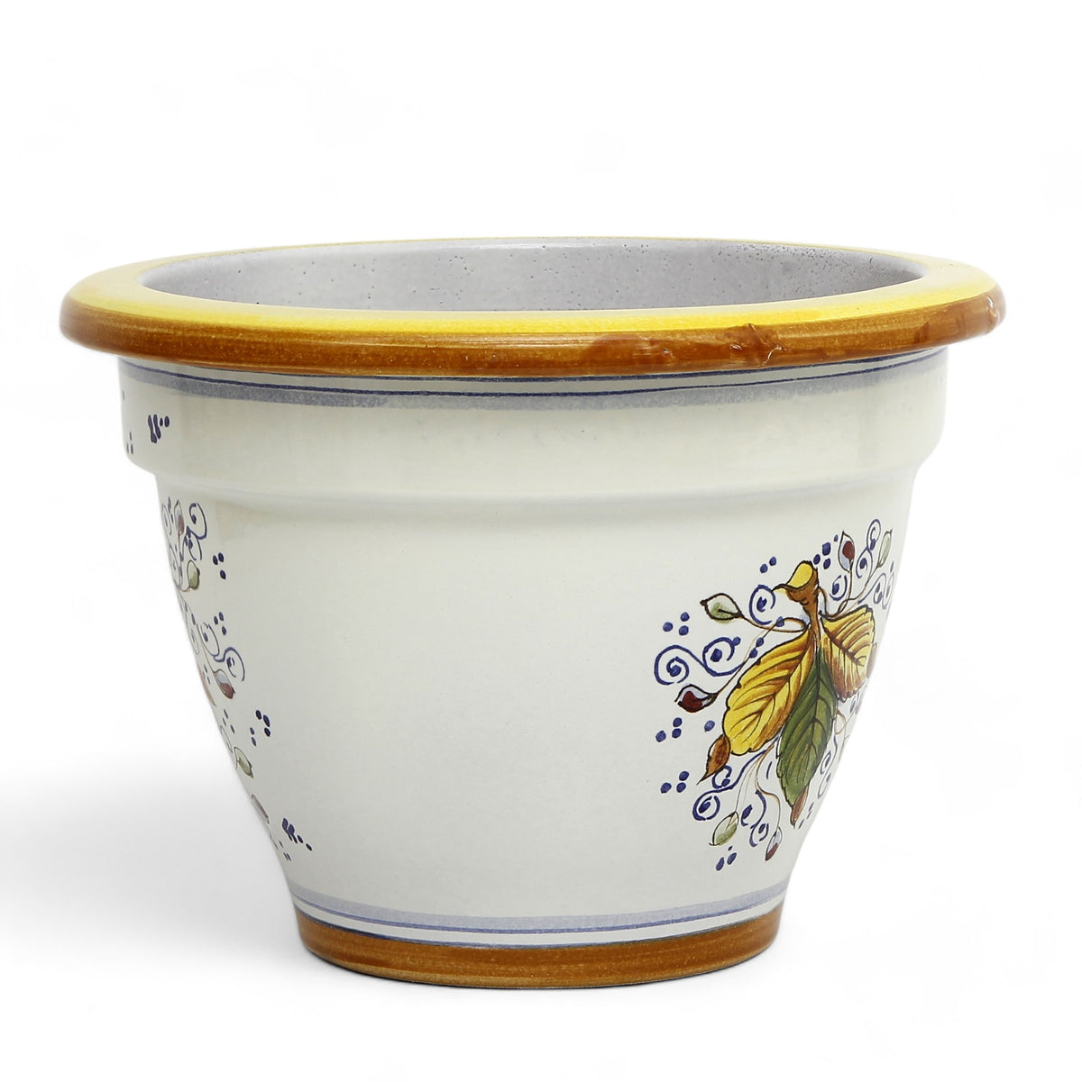 TOSCANA PLANTER: Round Tuscan planter/vase 'Campana' - Strong Terracotta indoor/outdoor freeze resistant - POSITANO Design