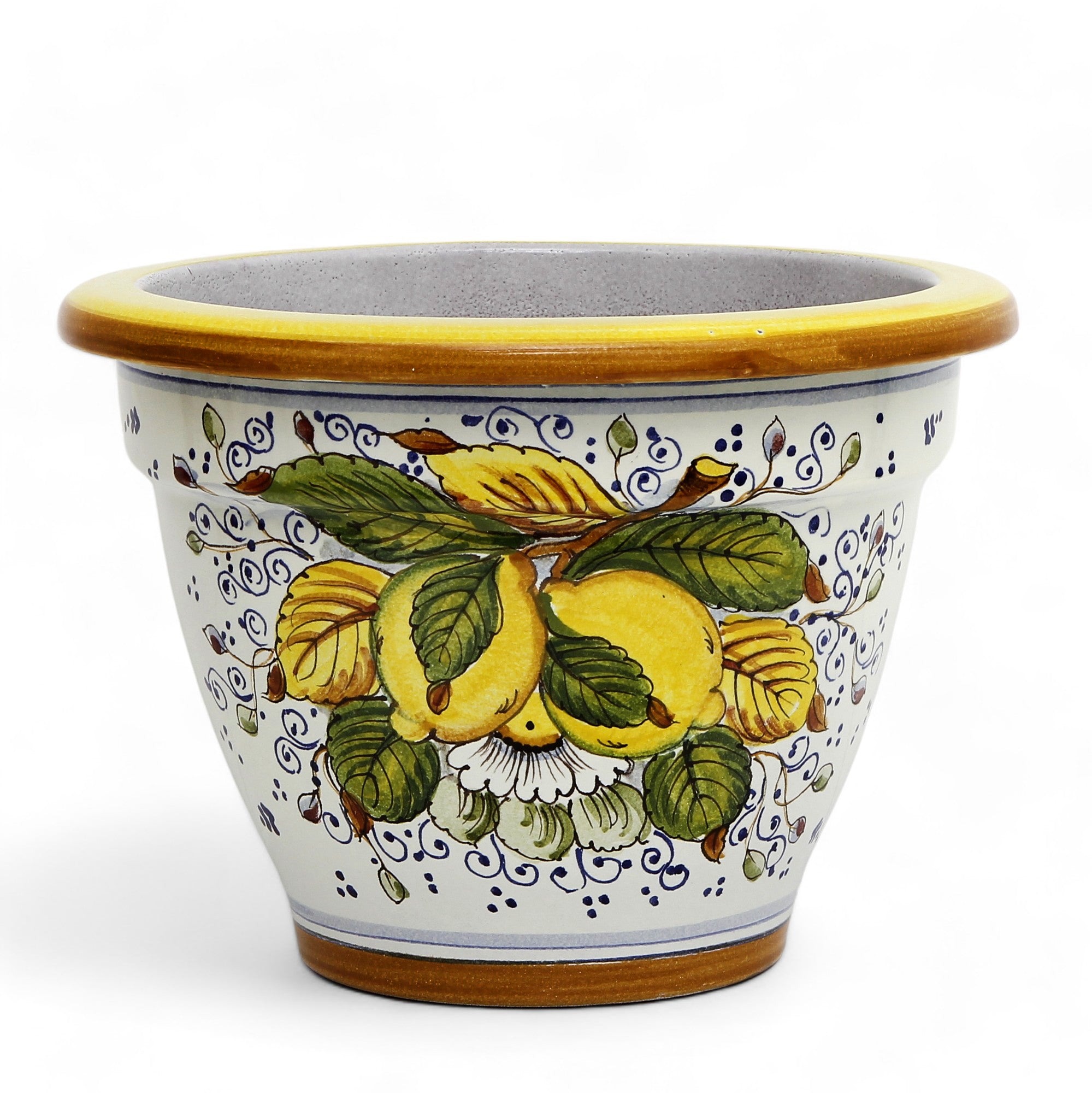 TOSCANA PLANTER: Round Tuscan planter/vase &#39;Campana&#39; - Strong Terracotta indoor/outdoor freeze resistant - POSITANO Design