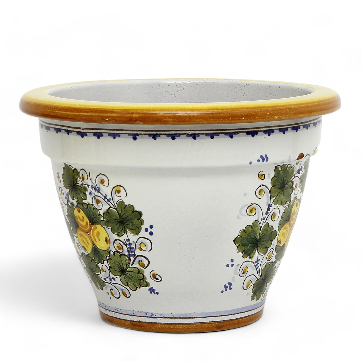 TOSCANA PLANTER: Round Tuscan planter/vase 'Campana' - Strong Terracotta indoor/outdoor freeze resistant - TUSCANIA Design