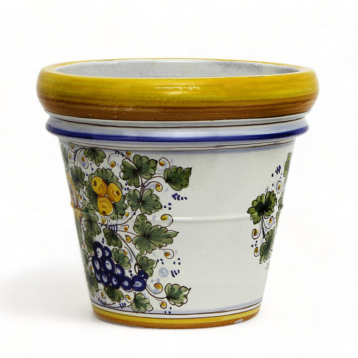 TOSCANA PLANTER: Medium Round Tuscan Limoniera planter/vase 'Conca' - Strong Terracotta indoor/outdoor freeze resistant - TUSCANIA Design