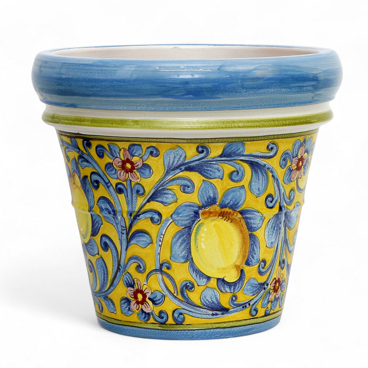 TOSCANA PLANTER: Medium Round Tuscan Limoniera planter/vase 'Conca' - Strong Terracotta indoor/outdoor freeze resistant - CAPRI Design