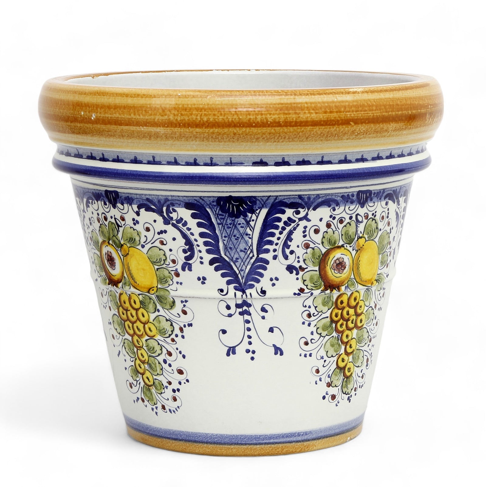 TOSCANA PLANTER: Medium Round Tuscan Limoniera planter/vase 'Conca' - Strong Terracotta indoor/outdoor freeze resistant - FRUTTINA Design