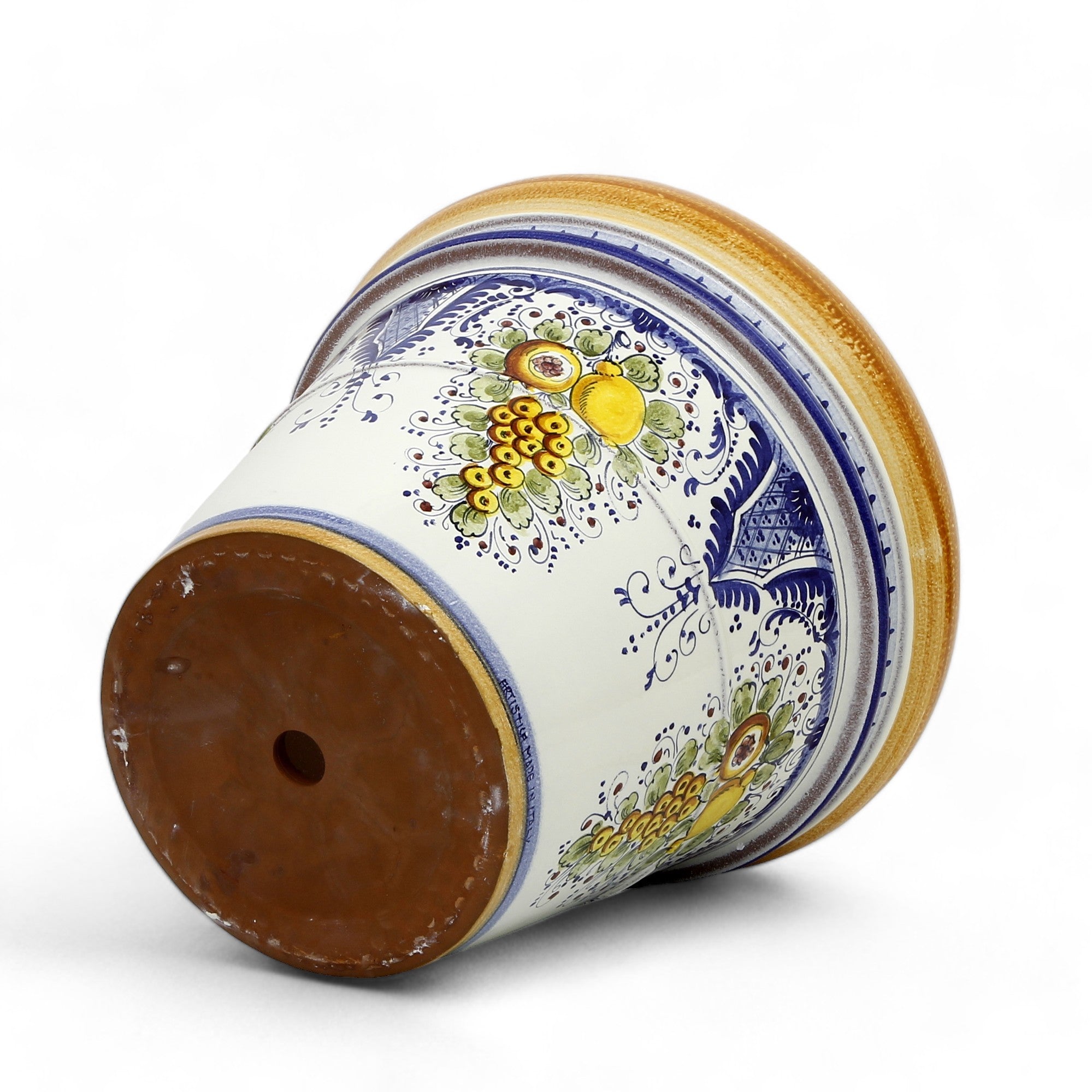 TOSCANA PLANTER: Medium Round Tuscan Limoniera planter/vase 'Conca' - Strong Terracotta indoor/outdoor freeze resistant - FRUTTINA Design