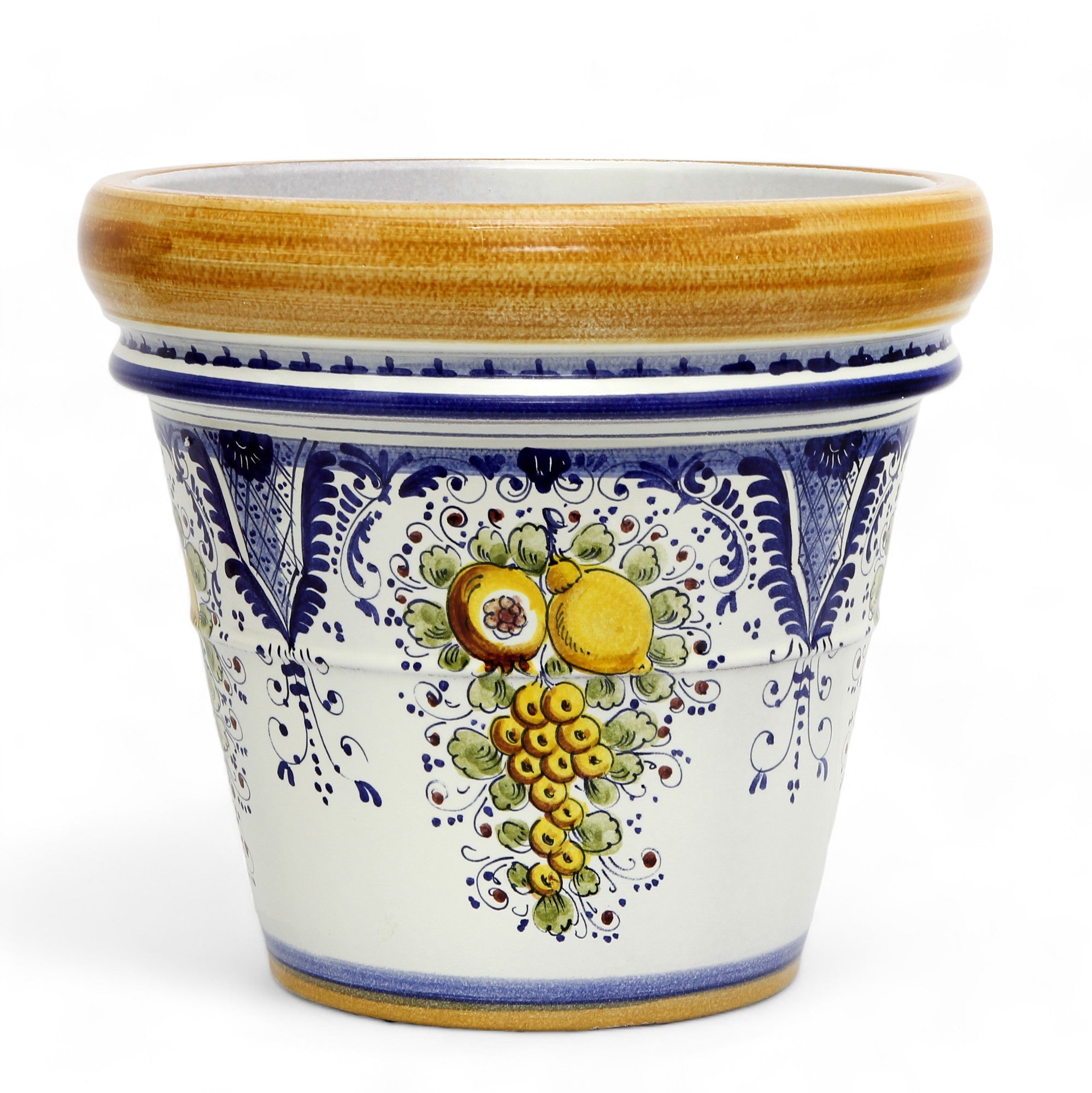 TOSCANA PLANTER: Medium Round Tuscan Limoniera planter/vase &#39;Conca&#39; - Strong Terracotta indoor/outdoor freeze resistant - FRUTTINA Design