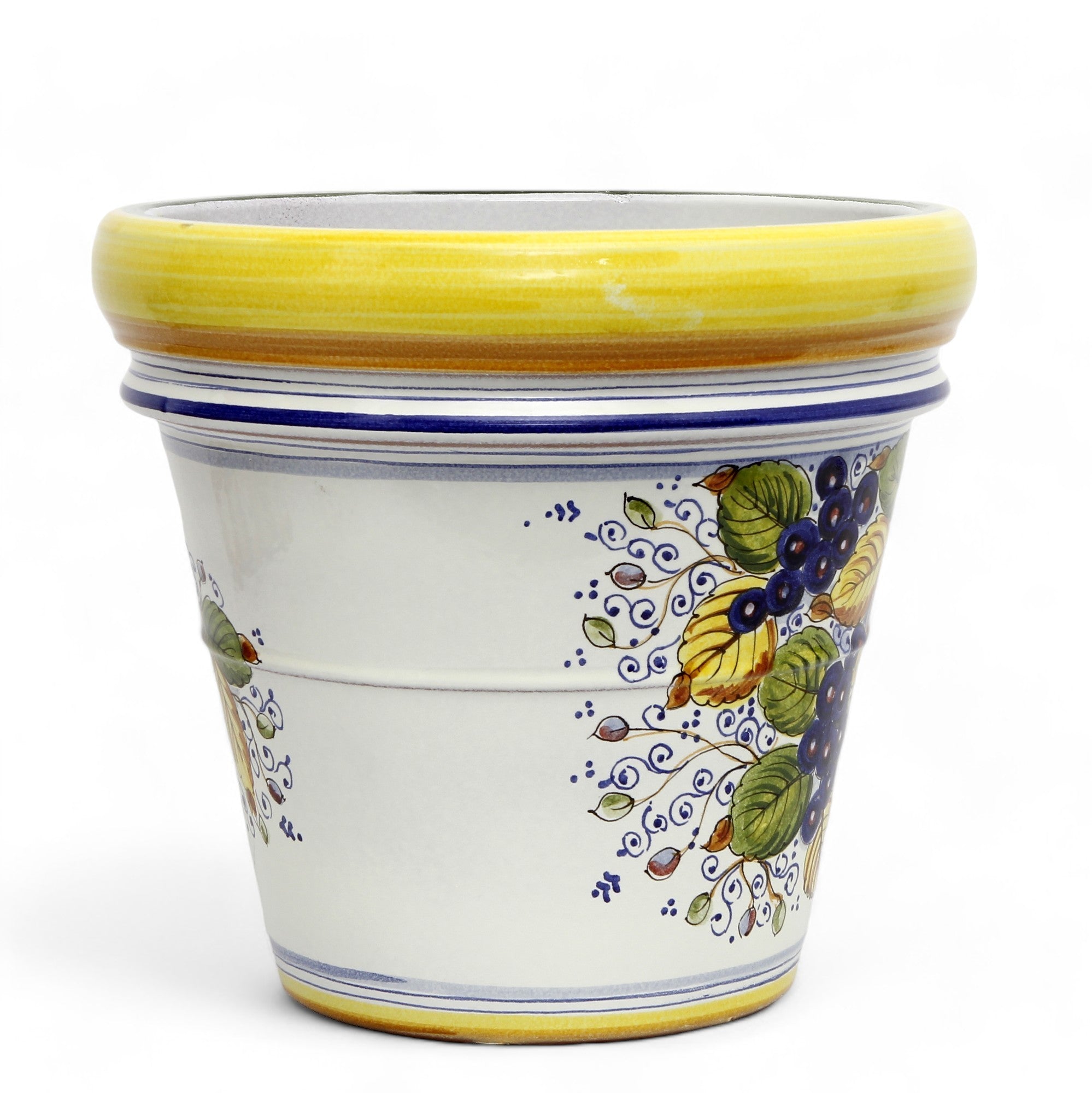 TOSCANA PLANTER: Medium Round Tuscan Limoniera planter/vase 'Conca' - Strong Terracotta indoor/outdoor freeze resistant - FRUTTA Design