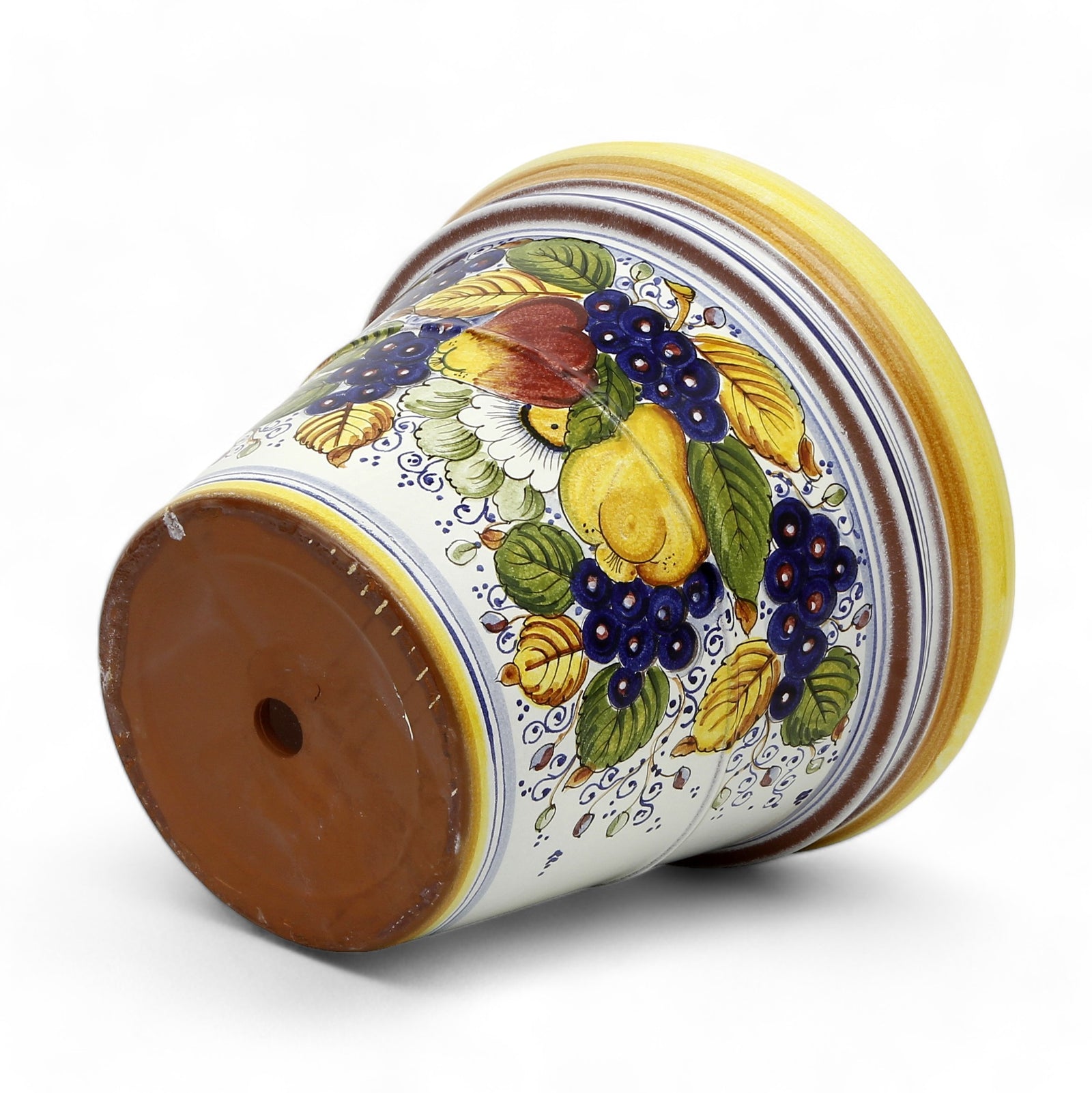 TOSCANA PLANTER: Medium Round Tuscan Limoniera planter/vase 'Conca' - Strong Terracotta indoor/outdoor freeze resistant - FRUTTA Design