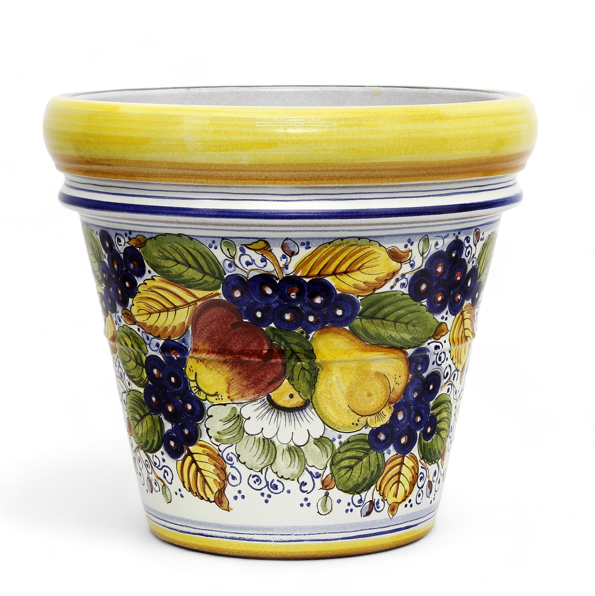 TOSCANA PLANTER: Medium Round Tuscan Limoniera planter/vase 'Conca' - Strong Terracotta indoor/outdoor freeze resistant - FRUTTA Design