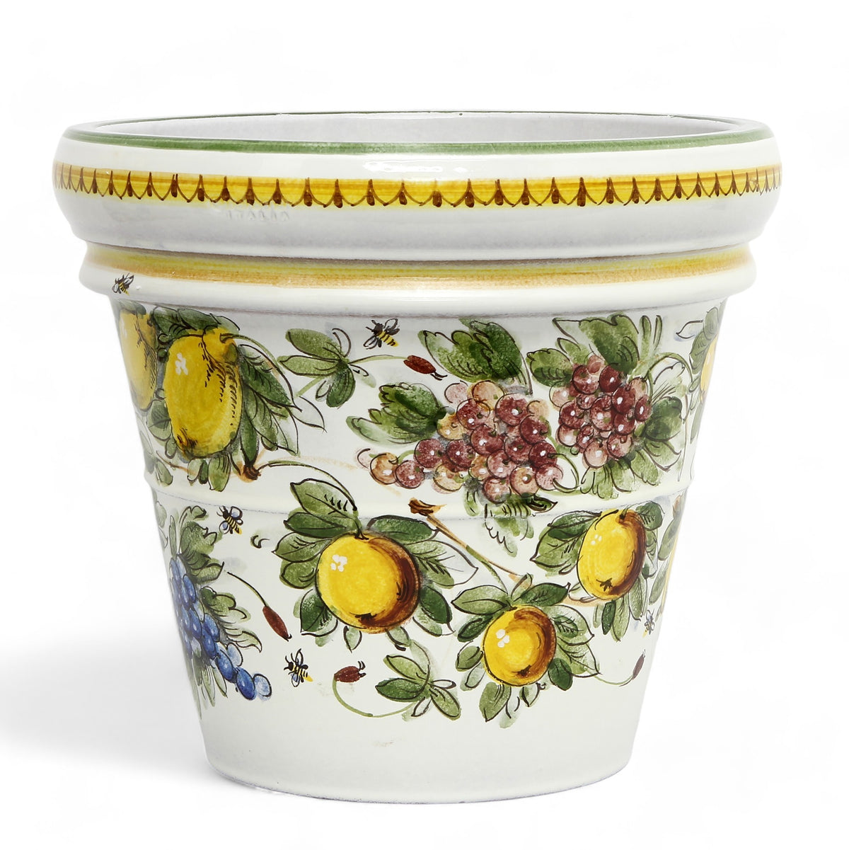 TOSCANA PLANTER: Medium Round Tuscan Limoniera planter/vase 'Conca' - Strong Terracotta indoor/outdoor freeze resistant - FRUTTA FONDO MIELE LIMONI Design