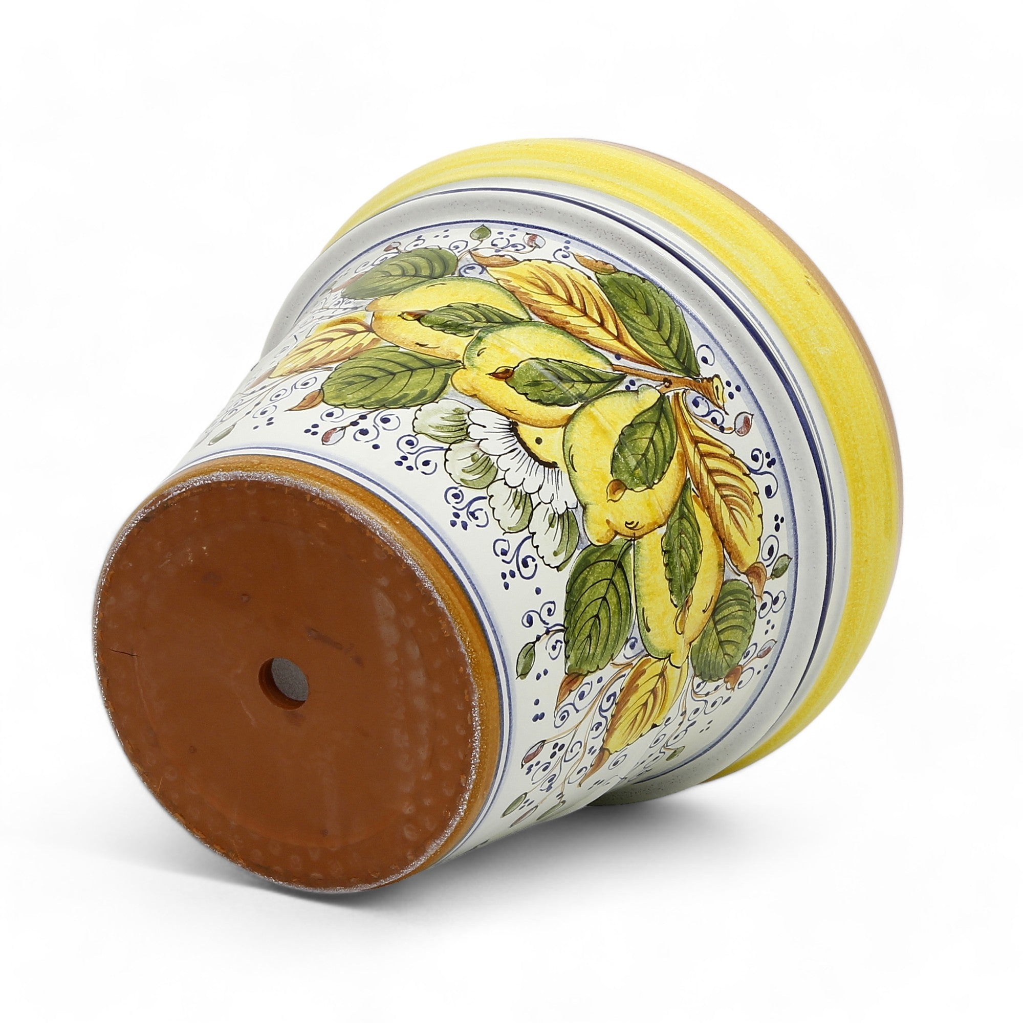 TOSCANA PLANTER: Medium Round Tuscan Limoniera planter/vase 'Conca' - Strong Terracotta indoor/outdoor freeze resistant - POSITANO Design