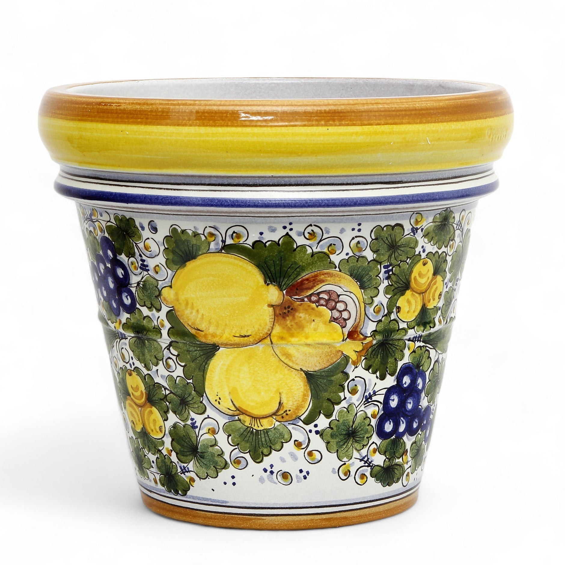 TOSCANA PLANTER: Medium Round Tuscan Limoniera planter/vase &#39;Conca&#39; - Strong Terracotta indoor/outdoor freeze resistant - TUSCANIA Design