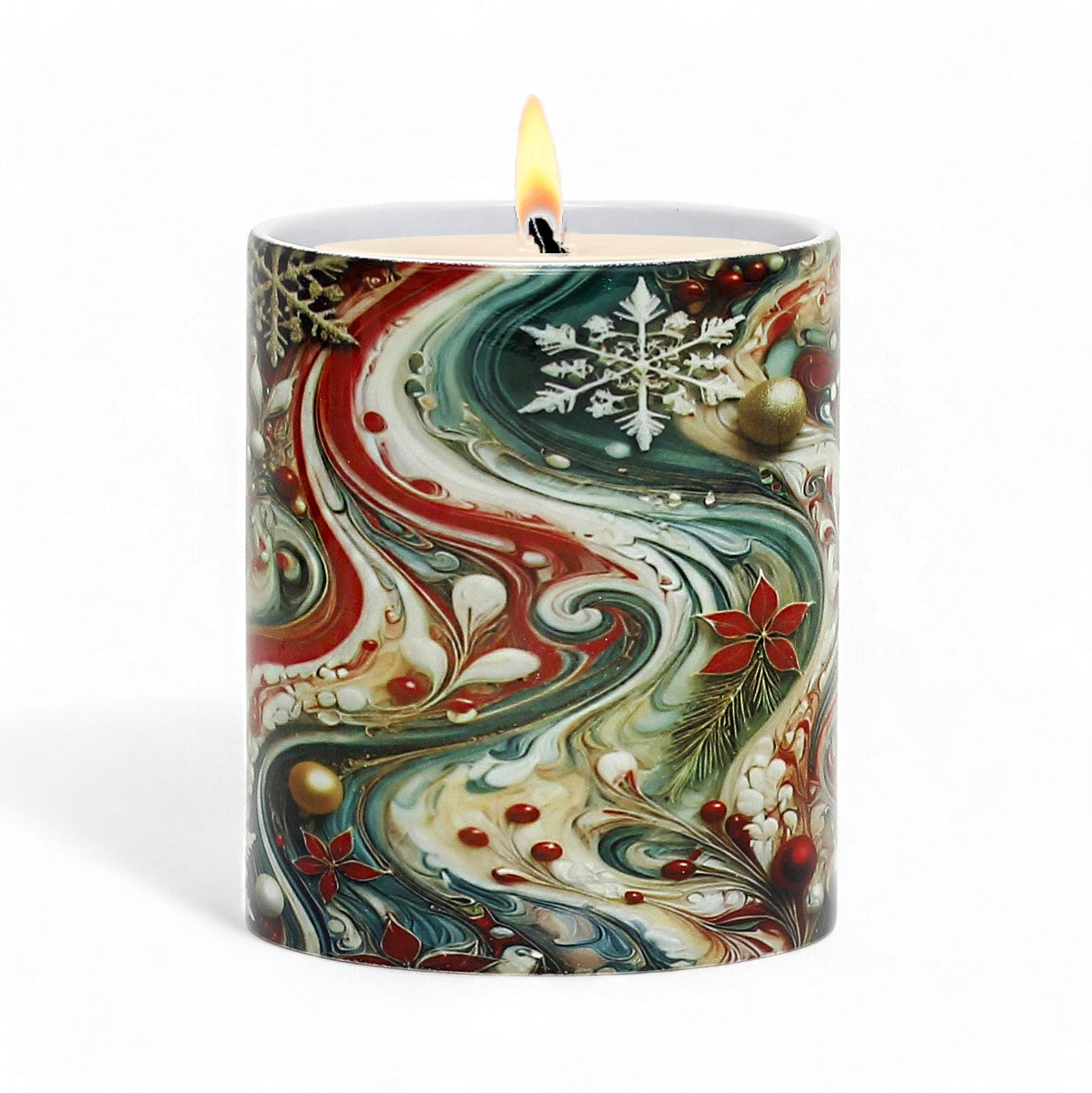 SUBLIMART: Christmas - Soy Wax Candle – Fluid Wave Design by RC Designs (Pattern #03)