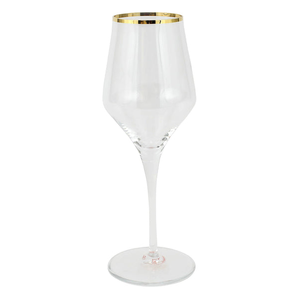 VIETRI: Contessa Gold Clear Wine Glass