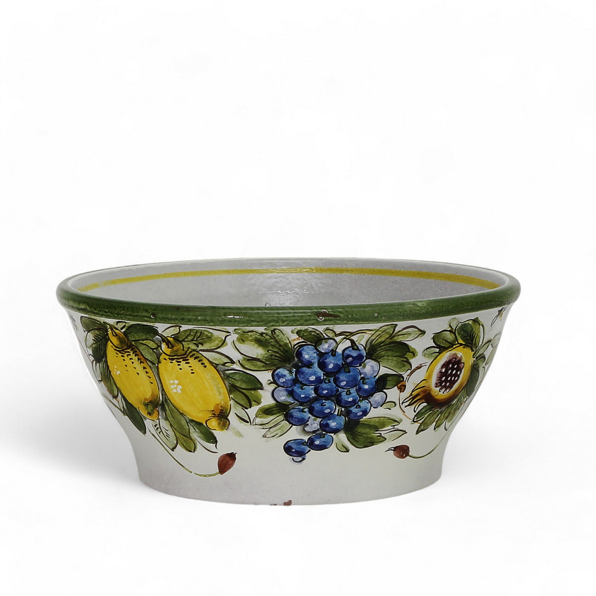 TOSCANA PLANTER CIOTOLA: Medium Round Tuscan Lown Bowl Planter &#39;Ciotolone&#39; - Strong Terracotta indoor/outdoor freeze resistant - LIMONI FONDO MIELE Design