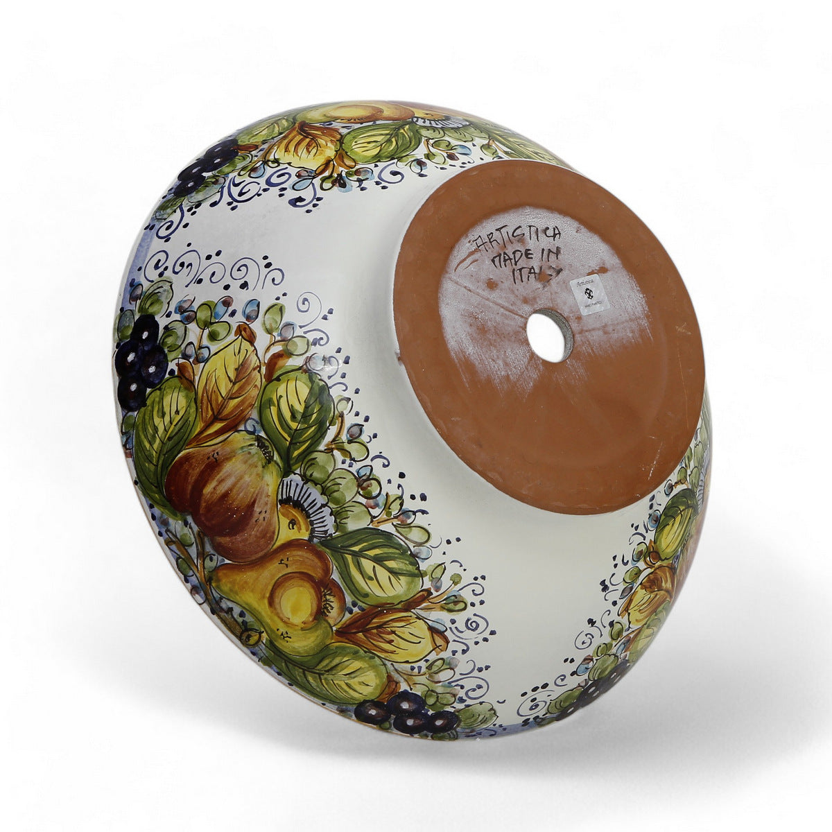 TOSCANA PLANTER CIOTOLA: Large Round Tuscan Lown Bowl Planter 'Ciotolone' - Strong Terracotta indoor/outdoor freeze resistant - FRUTTA Design