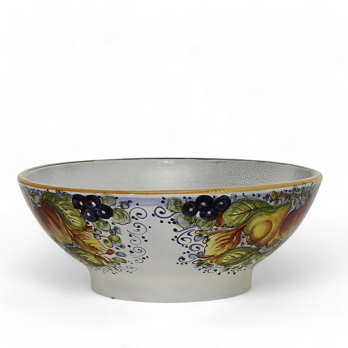 TOSCANA PLANTER CIOTOLA: Large Round Tuscan Lown Bowl Planter 'Ciotolone' - Strong Terracotta indoor/outdoor freeze resistant - FRUTTA Design